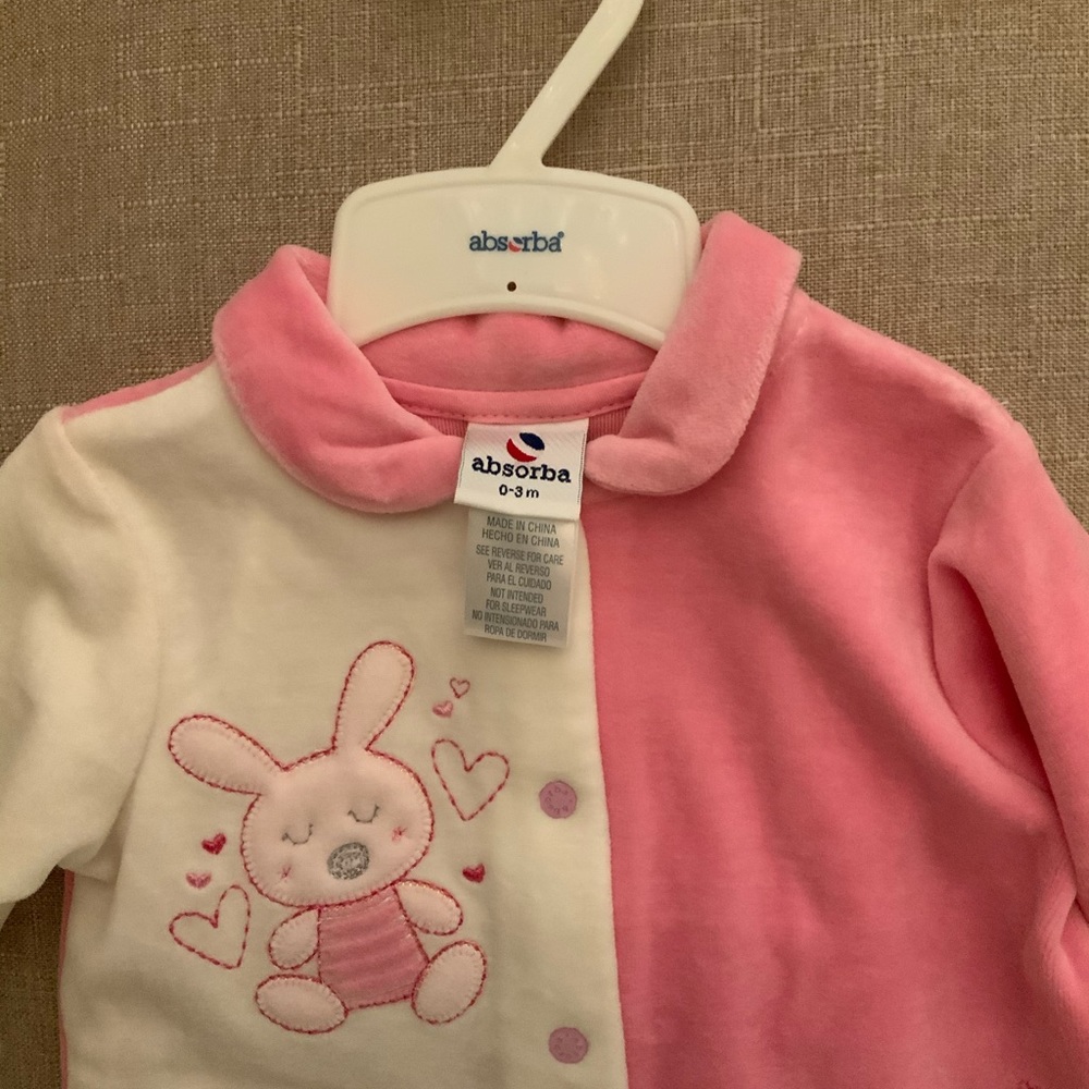 Baby girl footie outfit